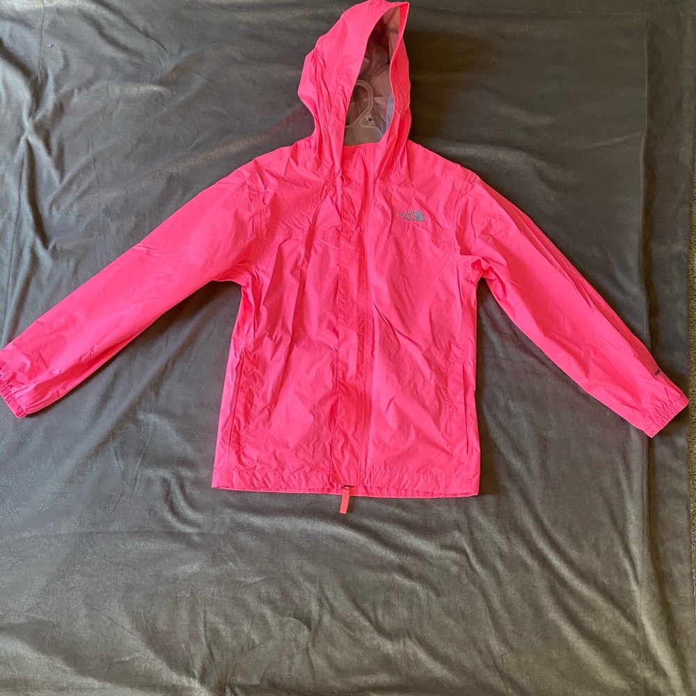 Bright Pink North Face Rain Coat/Jacket